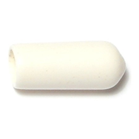 MIDWEST FASTENER Screw Cap, 1/4 in Dia, White, Plastic White, 25 PK 65963